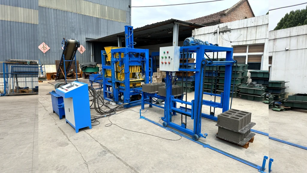 YUJI block machine full-load dry-run testing workshop and global export machinery packaging facility