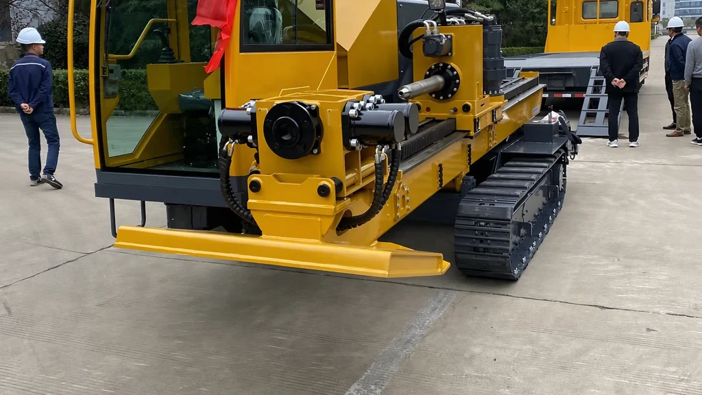 Yuji reverse circulation exploration drilling rig securely loaded on heavy transport truck for export delivery