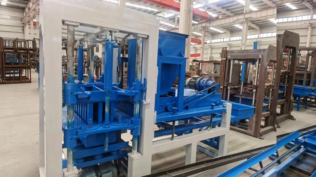 YUJI brick making machine steel fabrication workshop and heavy structural chassis welding facility