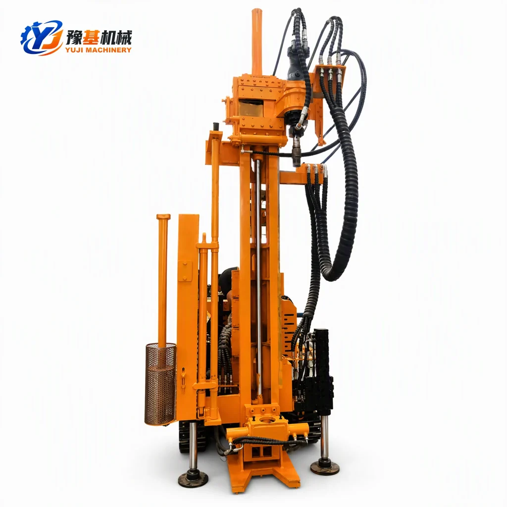 YDX-200 crawler hydraulic core drilling rig with integrated Auto SPT hammer for 200m core exploration