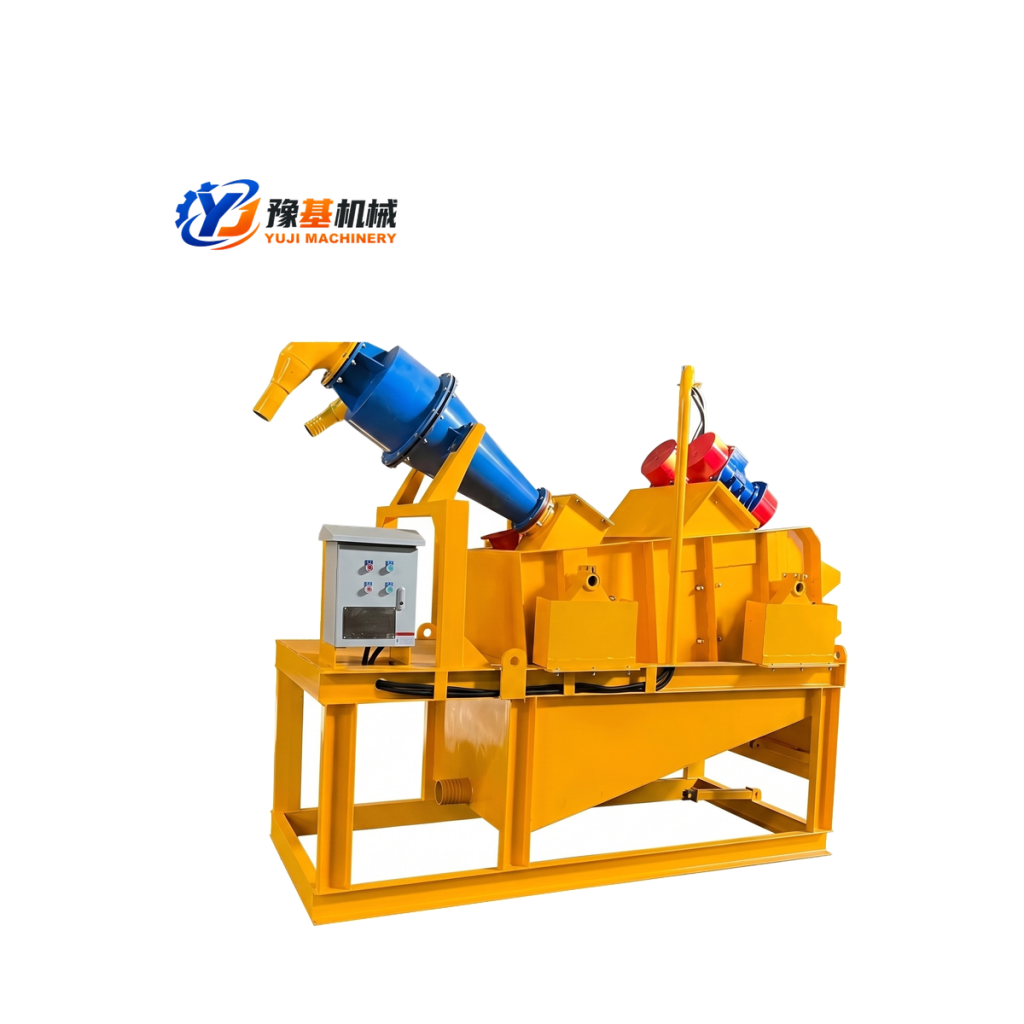 YUJI MACHINERY YJ-160 heavy-duty slurry desanding plant with double deck vibrating screen for bridge and highway foundation engineering