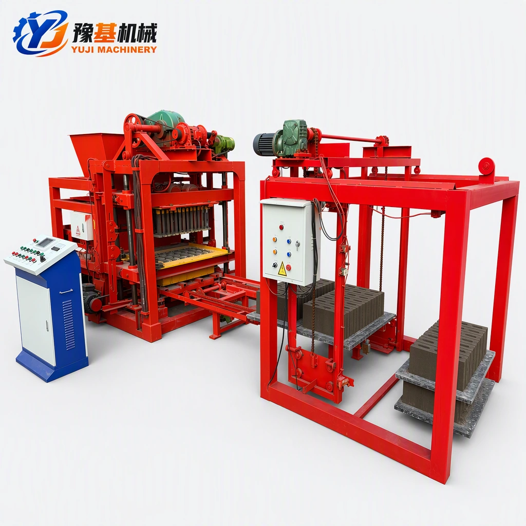 YUJI 4-20 stationary block machine heavy-duty 3.1m host chassis for automatic commercial concrete block production line