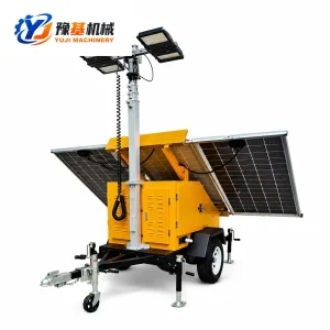 YUJI MACHINERY YJ-SPW6180 high-lumen industrial mobile light tower for open-pit mining operations and major infrastructure projects