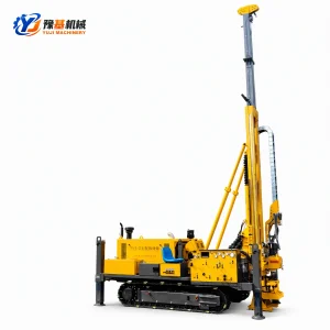 YX-10 crawler hydraulic core drilling rig with 3.5m long stroke and 28T pullback force for 1400m deep core exploration