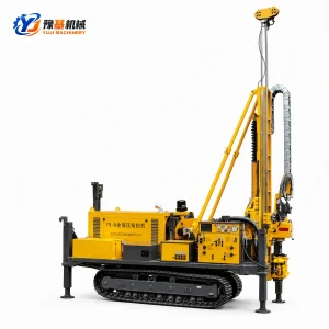 YX-8 crawler hydraulic core drilling rig with 118kW engine and 24T pullback force for 1000m core exploration